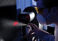 Particle size progress for new aerosol 