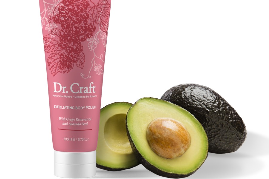 Dr Craft replaces microplastics in cosmetics with ground avocado seeds